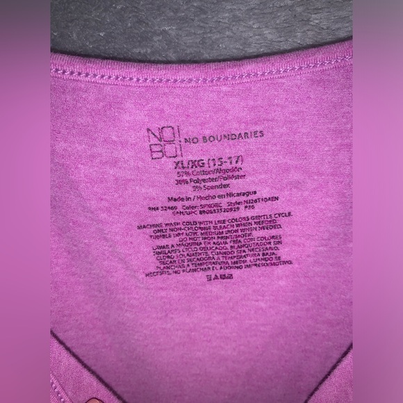 Bundle of 2 tank tops, Time & Tru LG teal, No Boundaries XL purple. XL fits LG - Picture 3 of 4